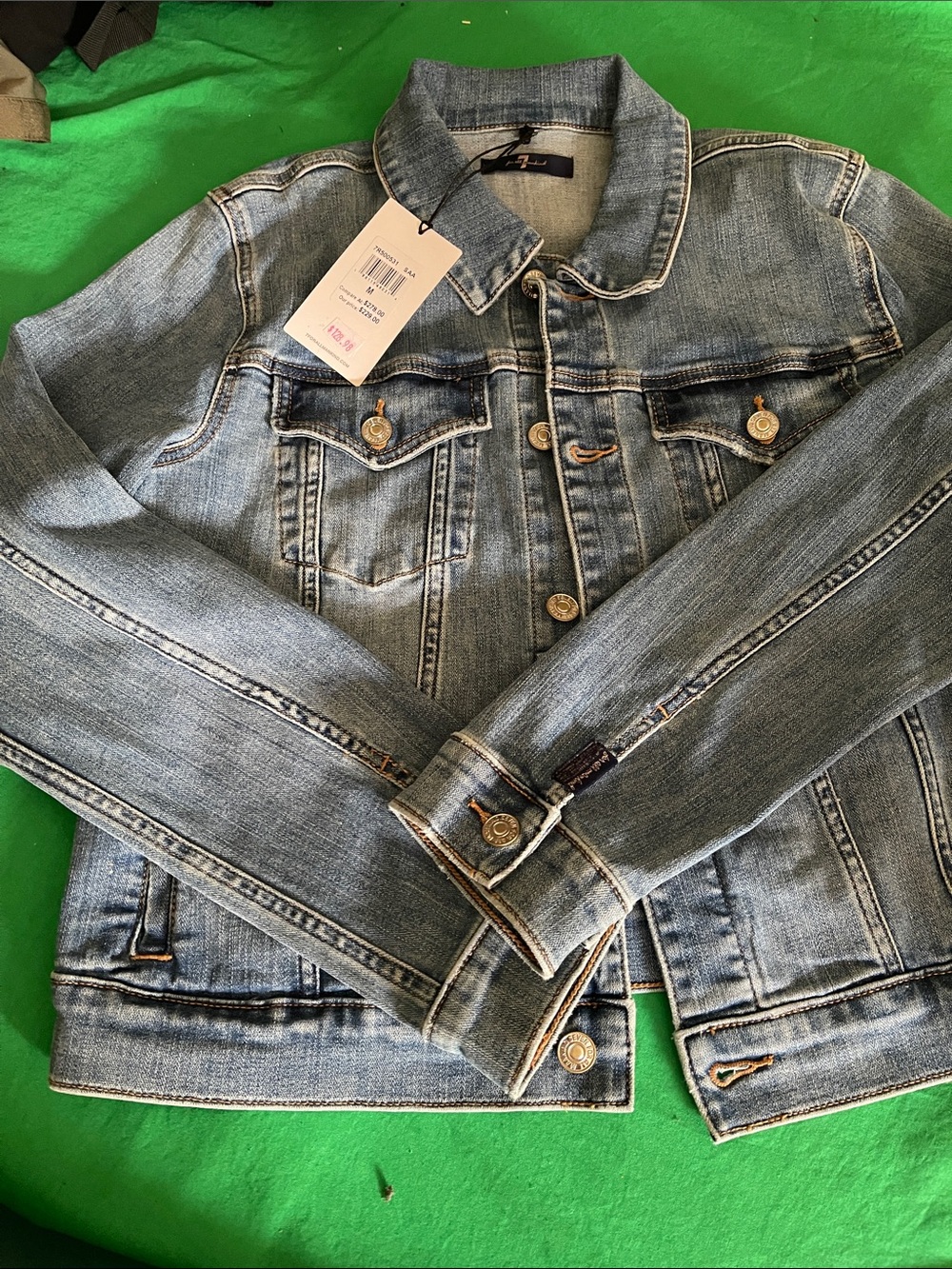 7 For All Mankind Light Blue Kids Denim Jacket